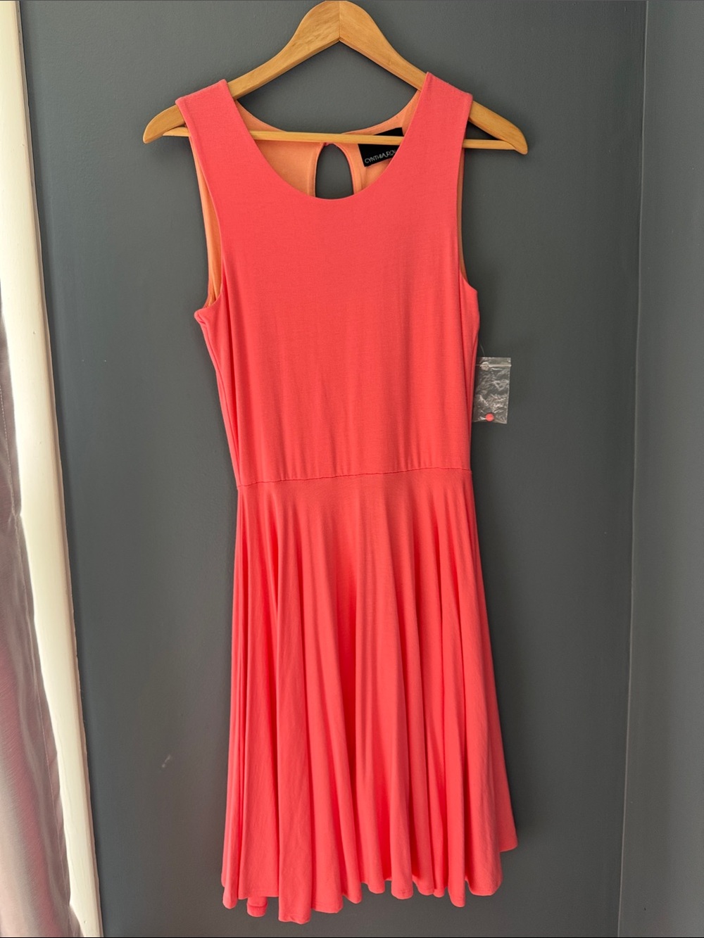 Cynthia Rowley Coral-Pink Sleeveless Fit & Flare Dress